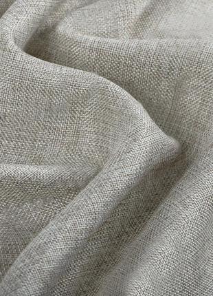 Порт'єрна тканина для штор льон сіро-бежевого кольору1 фото