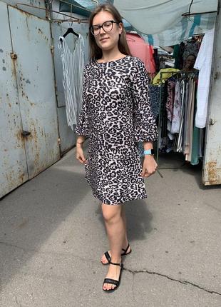 Леопардовое платье, платье мини,короткое платье,туника леопардовая3 фото