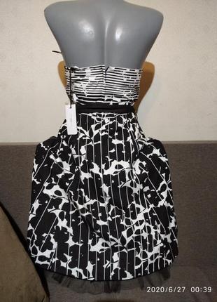 Черно- белая классика миди дресс new look ,uk10 евро 38, наш 44/462 фото
