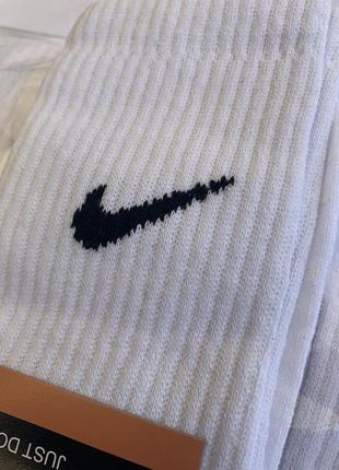 Носки nike высокие спортивные носки найк белые тренировочные с логотипом3 фото