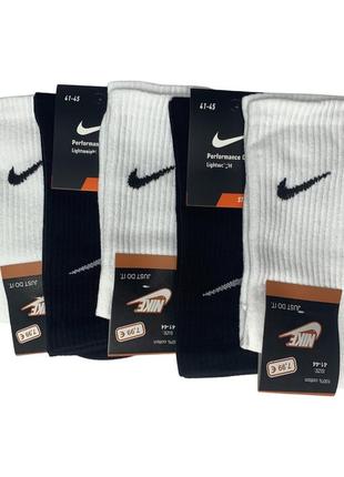 Шкарпетки nike високі спортивні шкарпетки найк білі тренувальні з логотипом8 фото