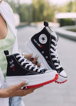 Converse birds star hike valentinas day, жіночі кеди конверс