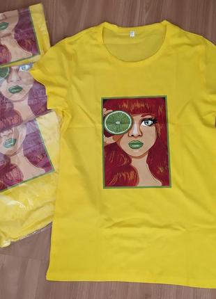 Хіт! яскрава жовта футболка туреччина