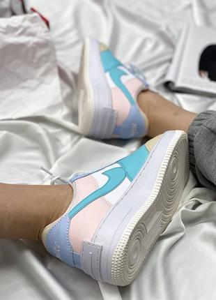 Nike air force shadow multicolor кроссовки найк женские форсы аир форс кеды обувь6 фото