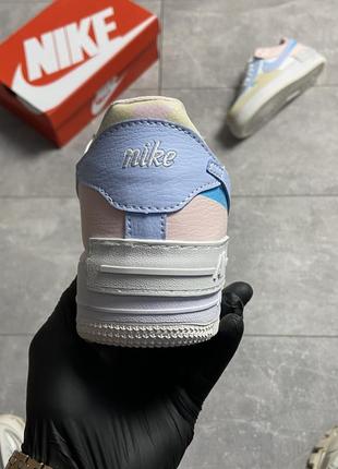 Кроссовки найк женские форсы аир форс кеды обувь nike air force shadow multicolor5 фото