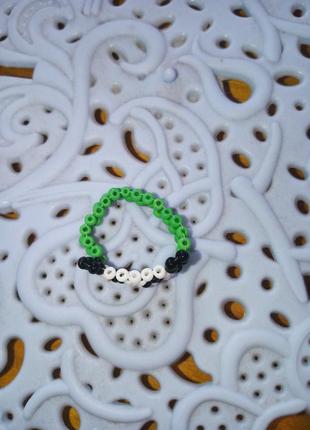 Кольцо из бисера "панда"