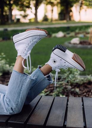 Кеди конверс жіночі, білі високі кеди конверси converse birds star hi white4 фото