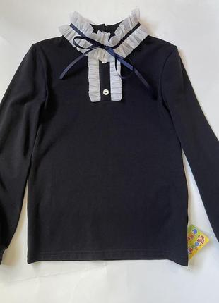 Блуза школьная трикотажная для девочки