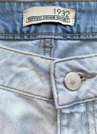 ❤️брендовые джинсовые шорты с фабричными дырами3 фото