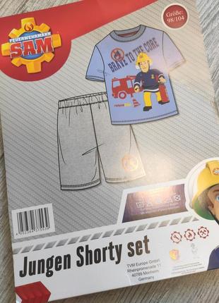 Комплект пижама disney 98/104, 122/128 см fireman sam пожарный сэм4 фото