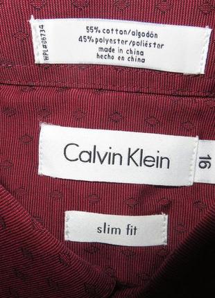 Элегантная рубашка на мальчика 14-16 лет calvin klein slim fit4 фото