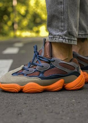 Мужские стильные осенние кроссовки adidas yeezy boost 500 enflame