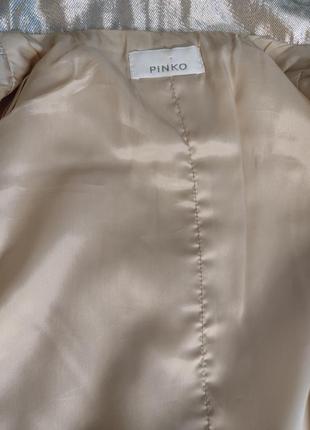 Pinko вітровка шовкова з люррексом, як сорочка6 фото