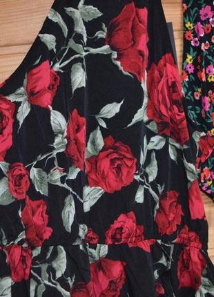 Роскошное лёгкое платье asos, принт в розочки, розы!6 фото