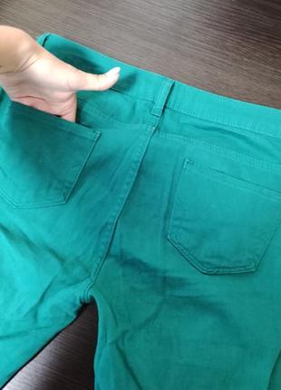 Зелёные трикотажные штаны4 фото