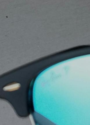 Окуляри в стилі ray ban унісекс сонцезахисні блакитні дзеркальні поляризированые8 фото