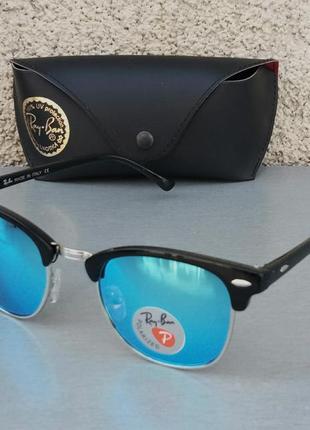 Окуляри в стилі ray ban унісекс сонцезахисні блакитні дзеркальні поляризированые2 фото