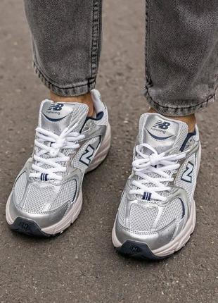 Мужские стильные осенние кроссовки new balance 530 grey\silver2 фото