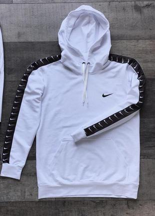 Худи белое nike🚀толстовка унисекс, кенгурушка❤