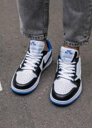 Кроссовки мужские найк nike air jordan retro 1 low x fragment x travis scott2 фото