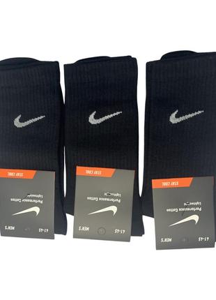 Шкарпетки nike чорні високі спортивні шкарпетки найк тренувальні з логотипом4 фото