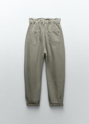 Baggy paperbag jeans джинсы zara 34 размер3 фото