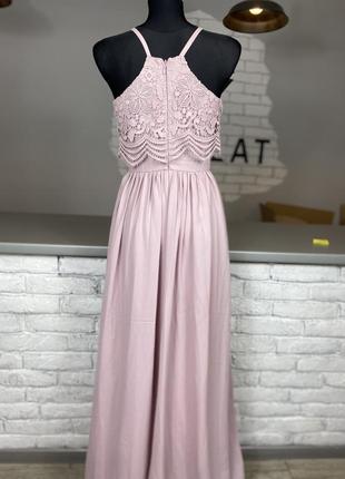 Вечерние длинное платье  с кружевом лиловое вечірні довге плаття з мереживом лілове5 фото