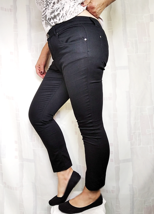 Черные стрейчевые джинсы слимы, летний вариант3 фото
