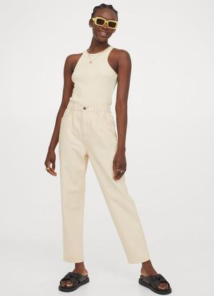 Брюки из твила с завышенной талией h&m,p.s-m