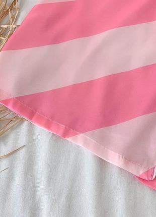 Пижама женская шелковая в полоску victoria's secret. пижама женская полосатая vs розовая8 фото