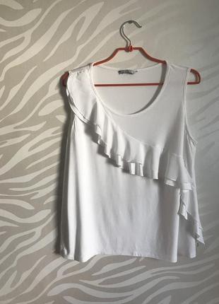 Новая блуза  майка белая вискоза tu p.20/3xl