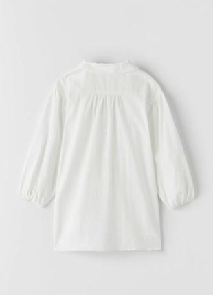 Довгий комбінований топ, сорочка, блузка для дівчинки zara 116 122 128 134 1402 фото