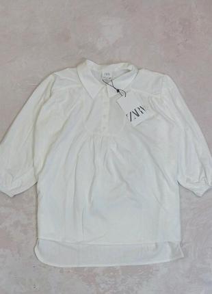 Довгий комбінований топ, сорочка, блузка для дівчинки zara 116 122 128 134 1404 фото