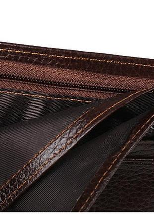 Кожаный мужской кошелек портмоне мужское из натуральной кожи с орлом gubintu, бумажник для мужчин кожа6 фото