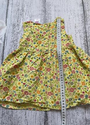 Крутое пышное платье сарафан в цветочки для девочки pink&blue 12-18мес4 фото