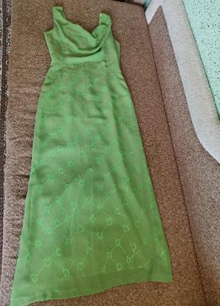Зелене довге плаття в підлогу