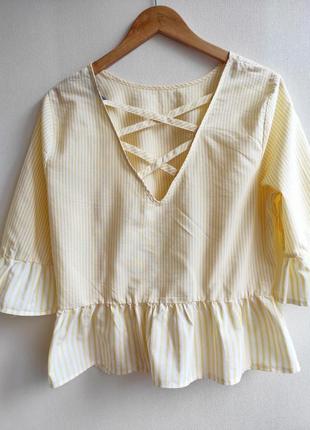 Летняя хлопчатобумажная блуза свободного кроя2 фото