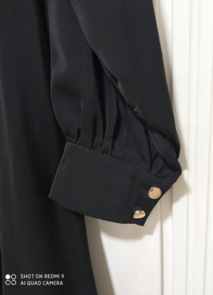 Платье шелковое, нарядное, черное3 фото