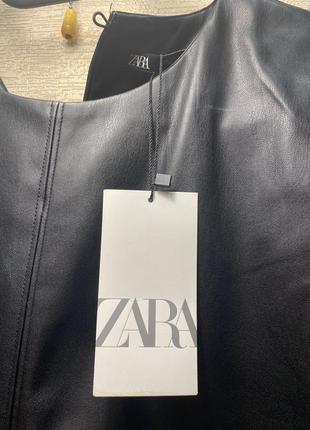 Сукня з екошкіри zara3 фото