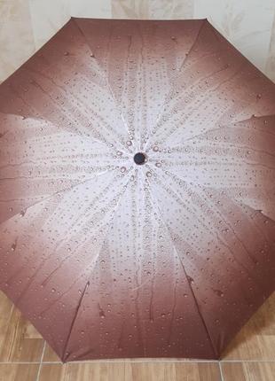Зонт компакт легкий женский капли реверс наоборот mario парасолька