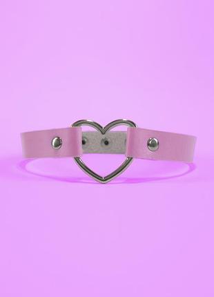 Чокер з сердечком в стилі харадзюку аніме хентай рок чорний рожевий