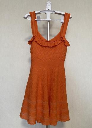 Трикотажное платье мини сарафан4 фото