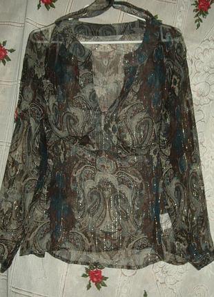 Супер блуза"atmosphere"р. 46,97%шовк,190грн