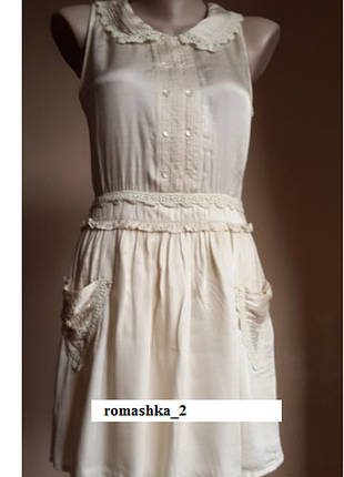 Нежное платье кружево воротник карманы topshop британия