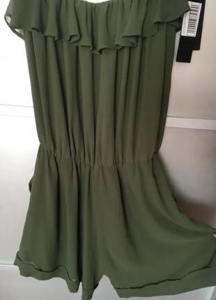 Комбез- шорты pinko комбинезон новый летний  темно -зеленый хаки1 фото