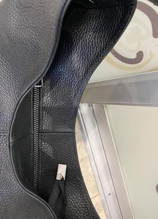 Сумка мягкая кожаная итальянская чёрная сумка сумка жіноча шкіряна чорна сумка м’яка3 фото
