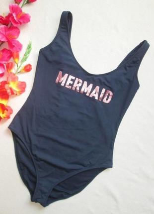 Суперовый сдельный слитный купальник с зеркальной надписью mermaid сensored 🍒🍹🍒1 фото