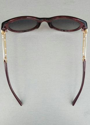 Versace стильные женские солнцезащитные очки серый градиент в бопдовой оправе5 фото