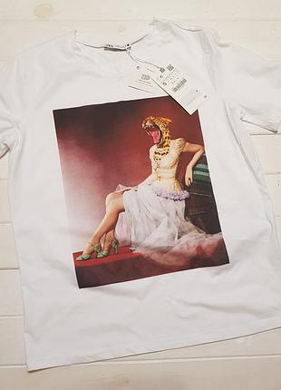 Классная футболка zara размер с