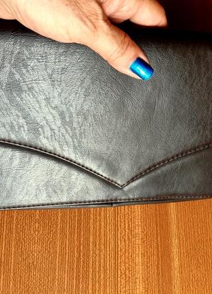 Женский клатч, из перфорированной кожи. цвет  темный шоколад . италия. винтаж.